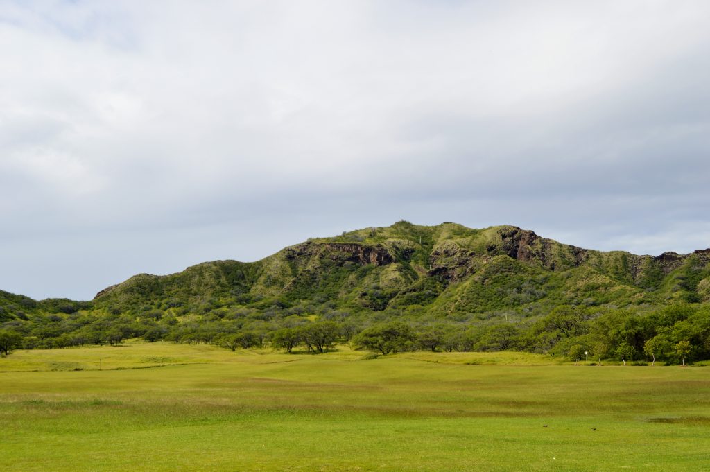 Diamond Head is a volcanic tuff
Not an easy hike. 