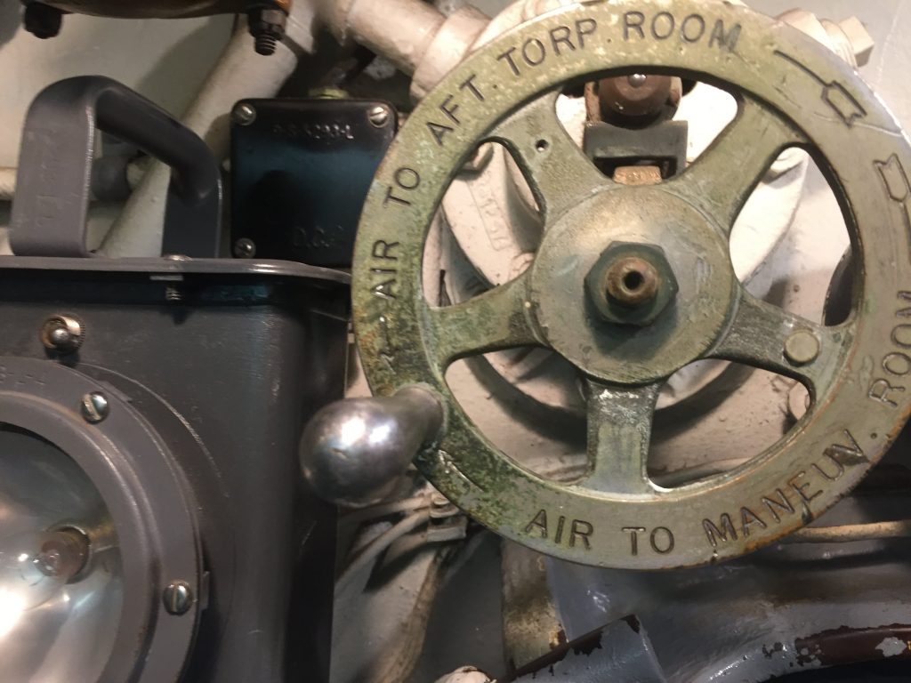 control wheel inside the Bowfin