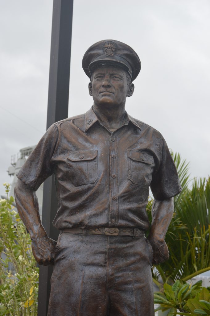 Statue of General Douglas MacArthur at the USS Missouri Pearl Harbour