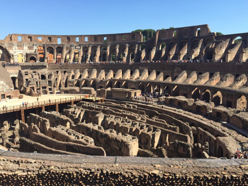 the Colosseum in Rome, before our EU flight delay