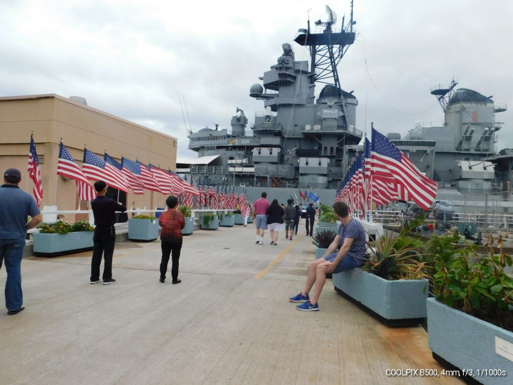 The USS Missouri in Pearl Harbor