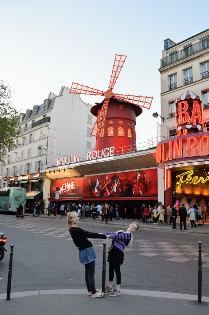 Moulin Rouge. Very touristy and flamboyant part of Paris, good to visit when on a budget