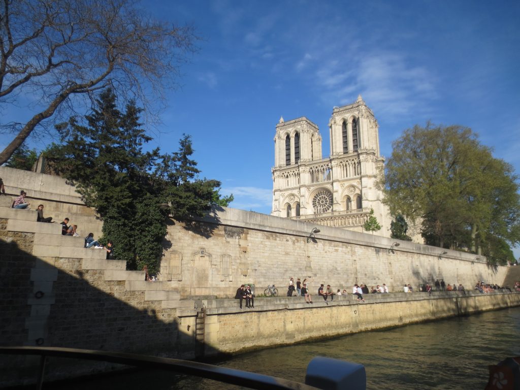 Le Notre Dame du Paris, from a boat tour. One of the many fun things to do in Paris