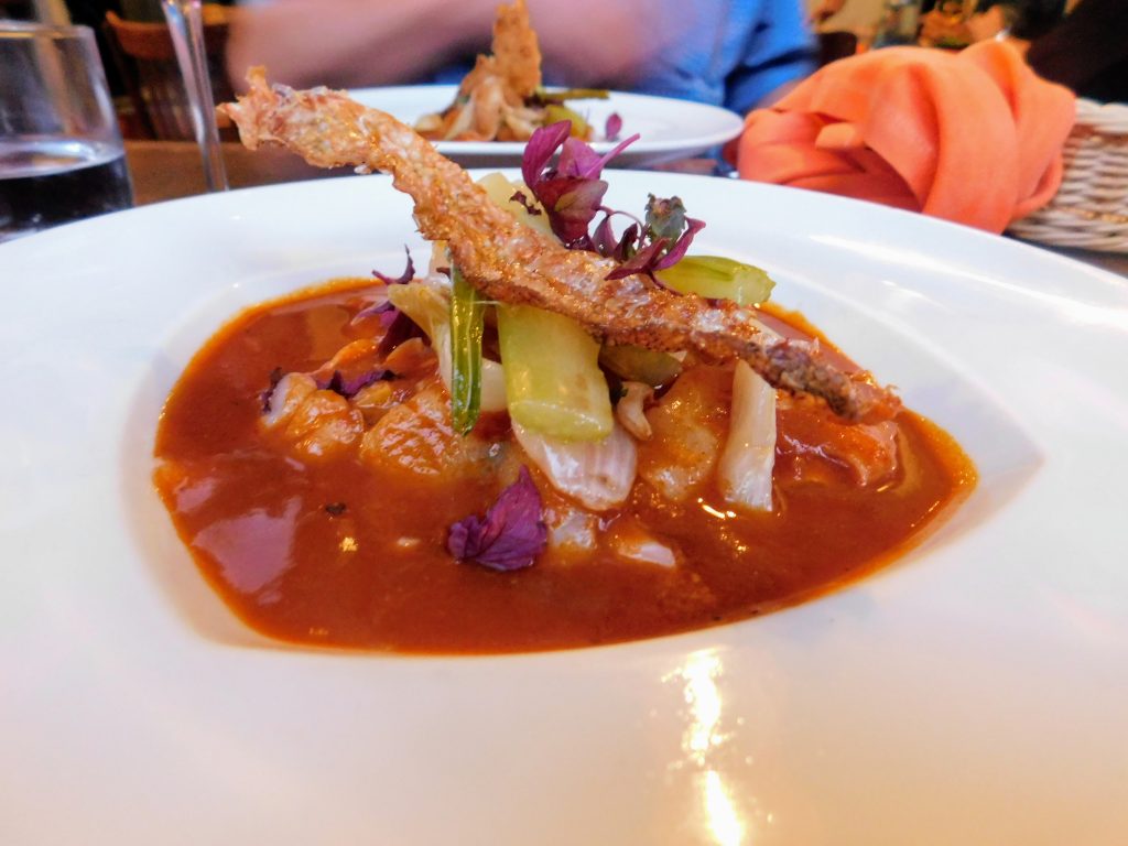 Amazing bouillabaisse. Part of the fine and affordable dining at this Michelin bib gourmand restaurant in Paris.