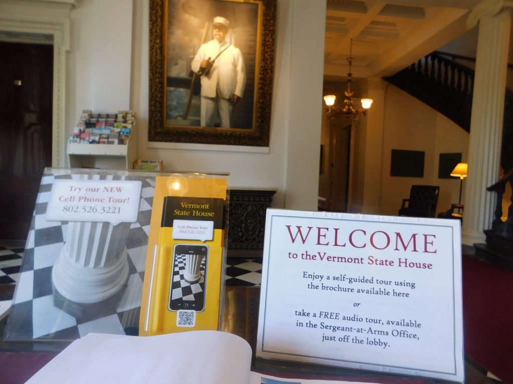 Welcome to the Vermont State House where we hoped to find the Vermont Liberty Bell replica