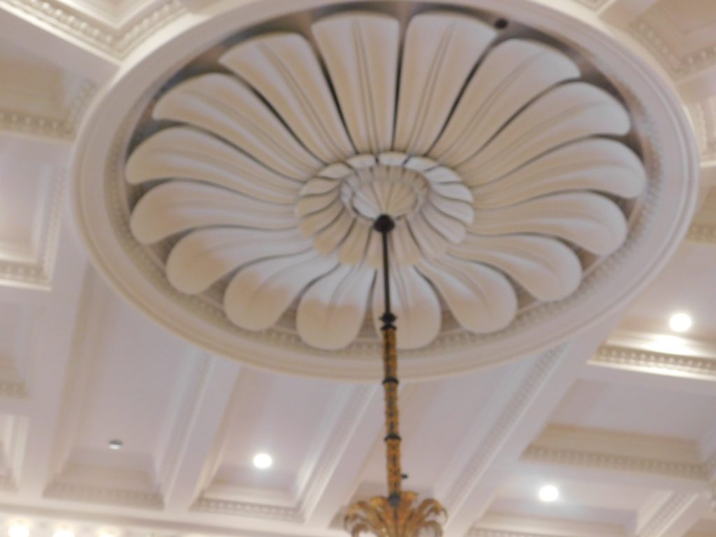 Lotus leaves on the ceiling of the house of representatives of the Vermont State House