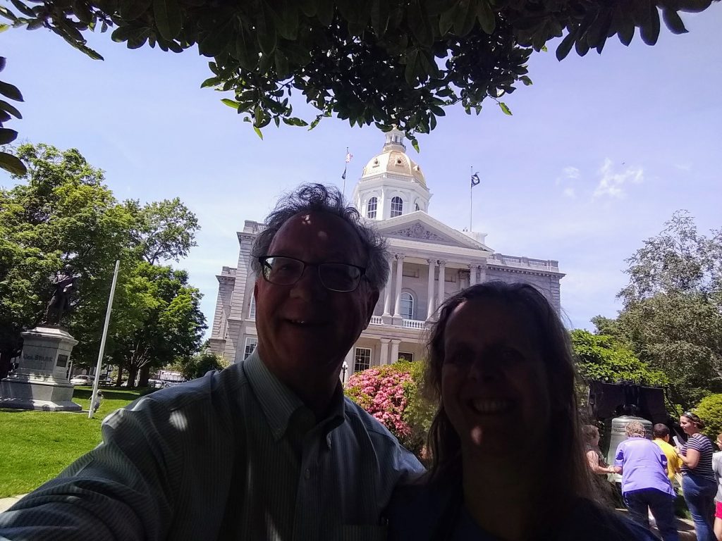 obligatory bad selfie in front of the NH state house
Our quest is to visit them all!