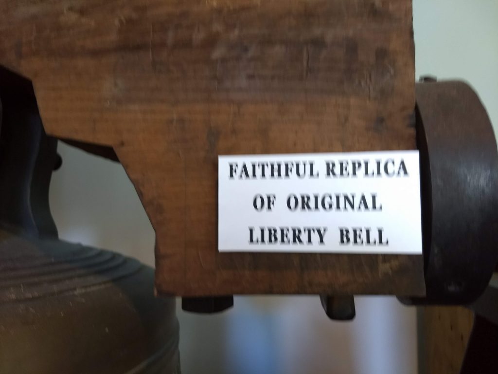 Faithful Replica of Original Liberty Bell
on the Vermont replica