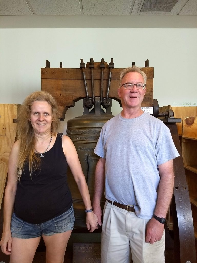 OurCarpeDiem with the Vermont Liberty Bell Replica.