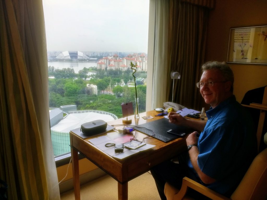 Looking out over Singapore, thanks to our Hilton Honors Points