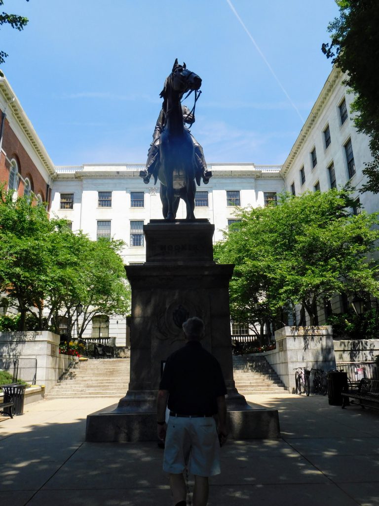 Guy on a horse statue