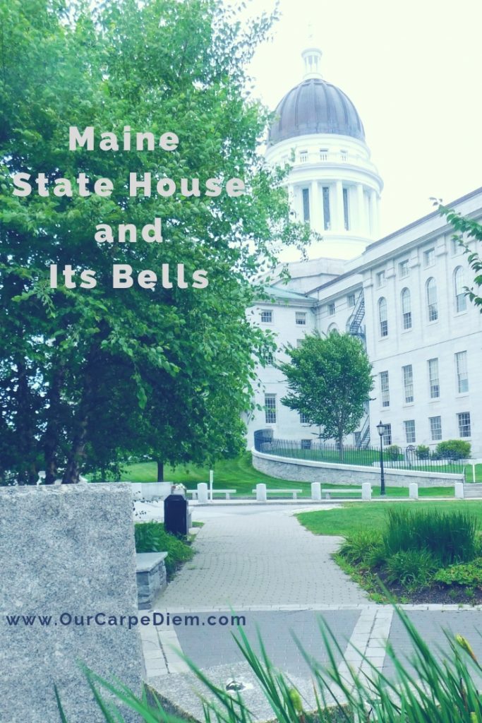 Discover the Maine state house in Augusta and admire Maine's liberty bell and a last century's school house bell. Enjoy the architecture of this historic place which was designed by Bullfinch. Take a stroll in the park adjacent to the state house. One of the fun things to do when you travel to Maine. Learn more about US history. Carpe diem, click and read! #OurCarpeDiem #travel #Maine #statehouse #capitol #USAtravel #bucketlist #thingstodo #architecture
