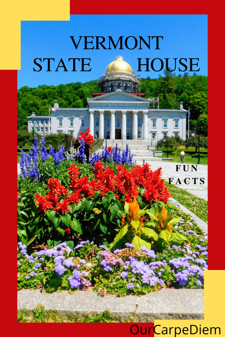 Vermont State House: Ten Fun Facts Do you know what color the original dome of the Vermont state house in Montpelier was? Or where the fossils in the state house hung out 500 million years ago? You too can be a winner at #jeopardy by reading this article! Why are there Spanish cannons? What connection does Vermont have to the USS Constitution? Top things to do in Vermont #travelguide #OurCarpeDiem #Vermont #statehouse #capitol #montpelier #capital #VermontStateCapitol #funfacts #trivia