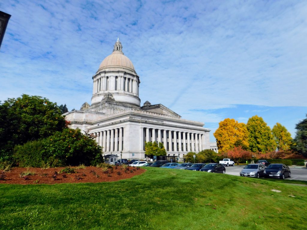 Washington state capitol in Olympia, a stop on our quest to visit all capitols