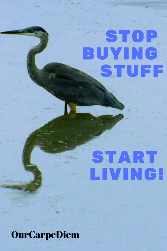 Stop Buying Stuff
Are you overwhelmed with Stuff? Do you want to declutter, but it just isn't working? Are you spending way too much money on the latest gadget? Read how you can Stop Buying Stuff and live a happier life! You will have more time for experiences and friends. You will have more money to travel. Start now! Carpe Diem.  #minimalism #YearWithoutShopping #OurCarpeDiem #savemoney #declutter #CarpeDiem 
