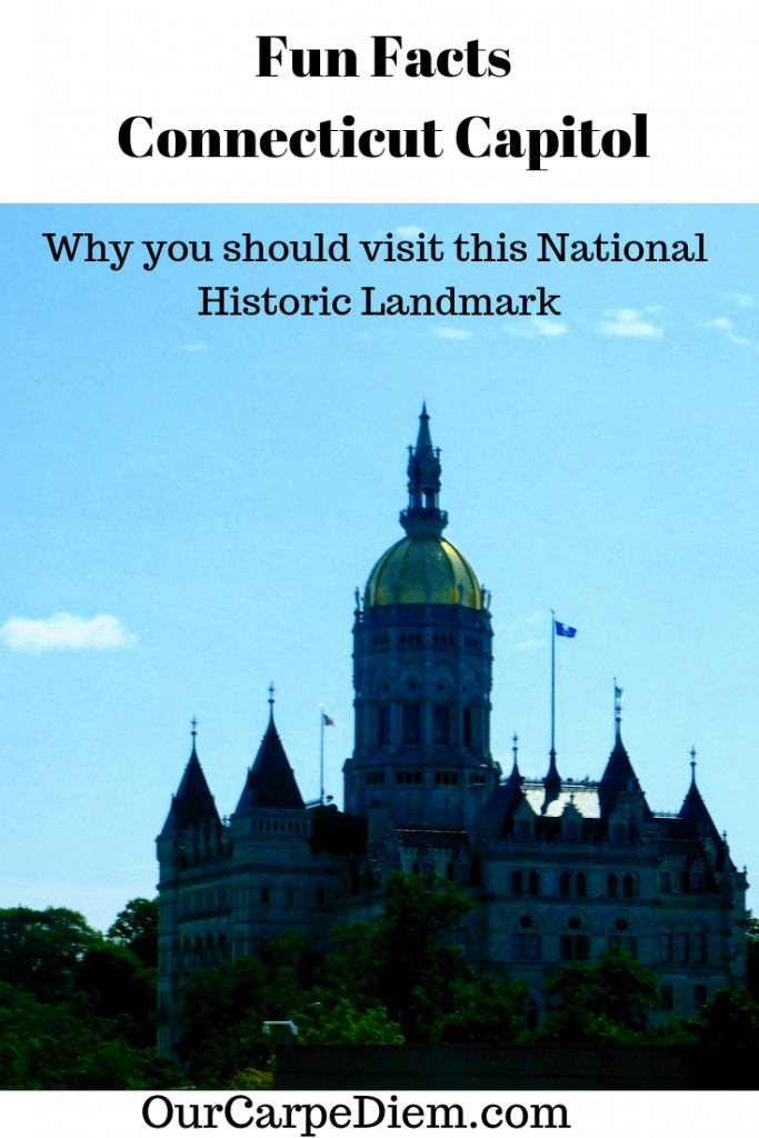 Facts about The Connecticut Capitol! You too can be a winner at Jeopardy by learning all these interesting facts about the Connecticut State Capitol in Hartford. Did you know that Connecticut has a state heroine? And a possibly fake Civil War relic? Do you know who protects the Connecticut people? Find out where the expression “Sleep tight!” originated. Go and read these ten fun and interesting Connecticut Capitol facts!
#travel #connecticut #capitol #funfacts #capital #OurCarpeDiem
