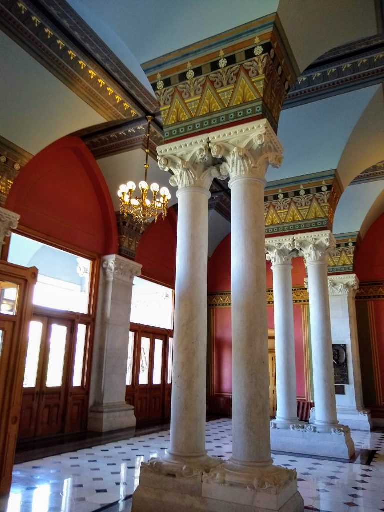 Interesting Connecticut Capitol Facts.
A glimpse of the interior of this capitol building.