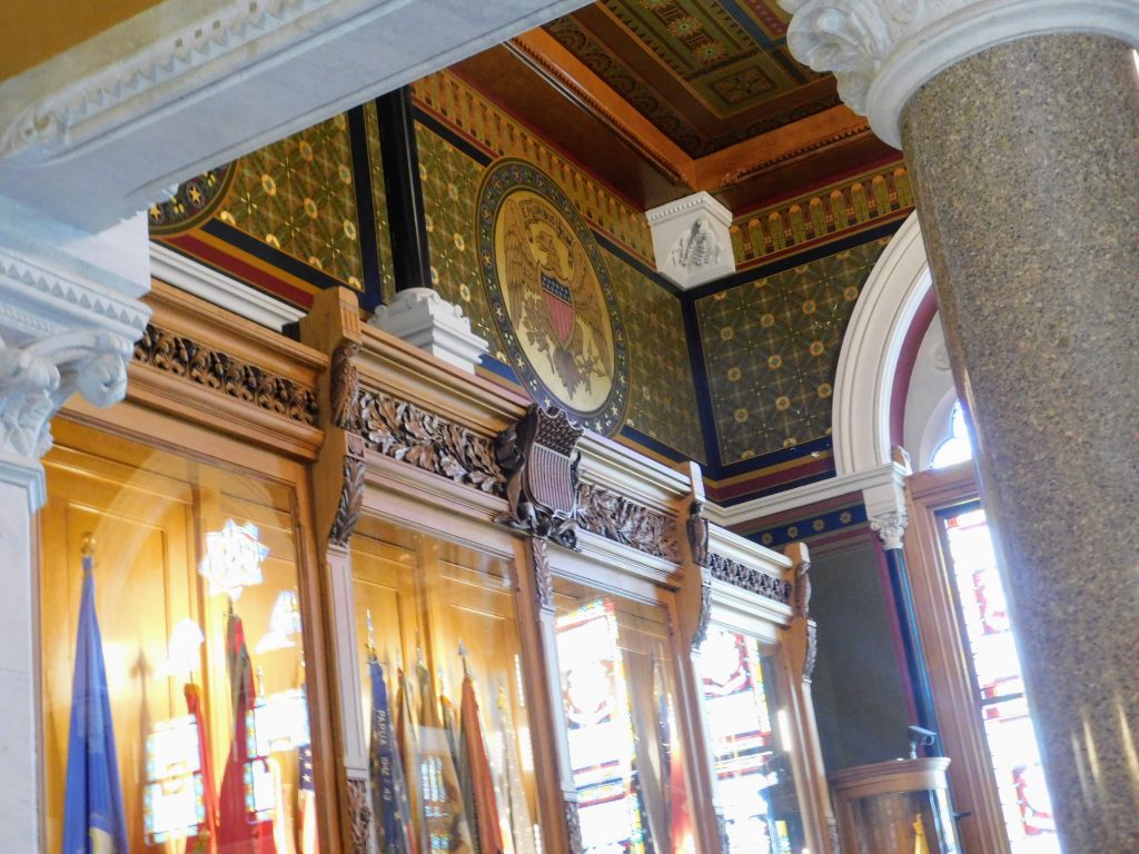 The Hall of Flags in the Connecticut Capitol in Hartford