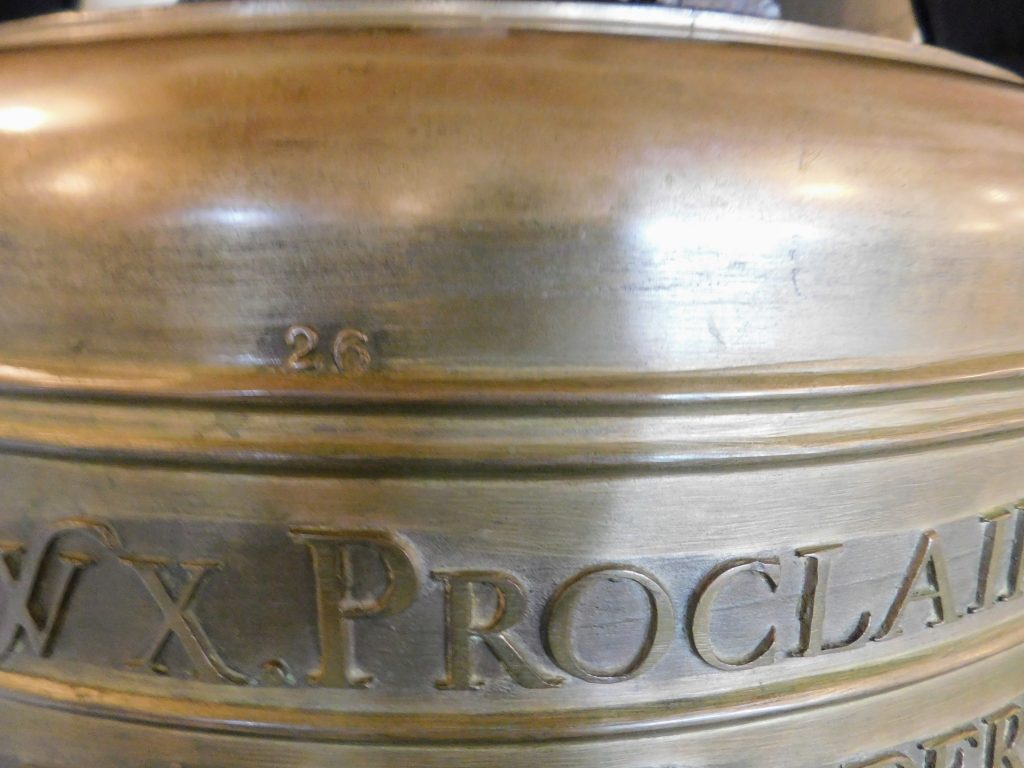 Close up of the Liberty Bell Replica in the Connecticut Capitol