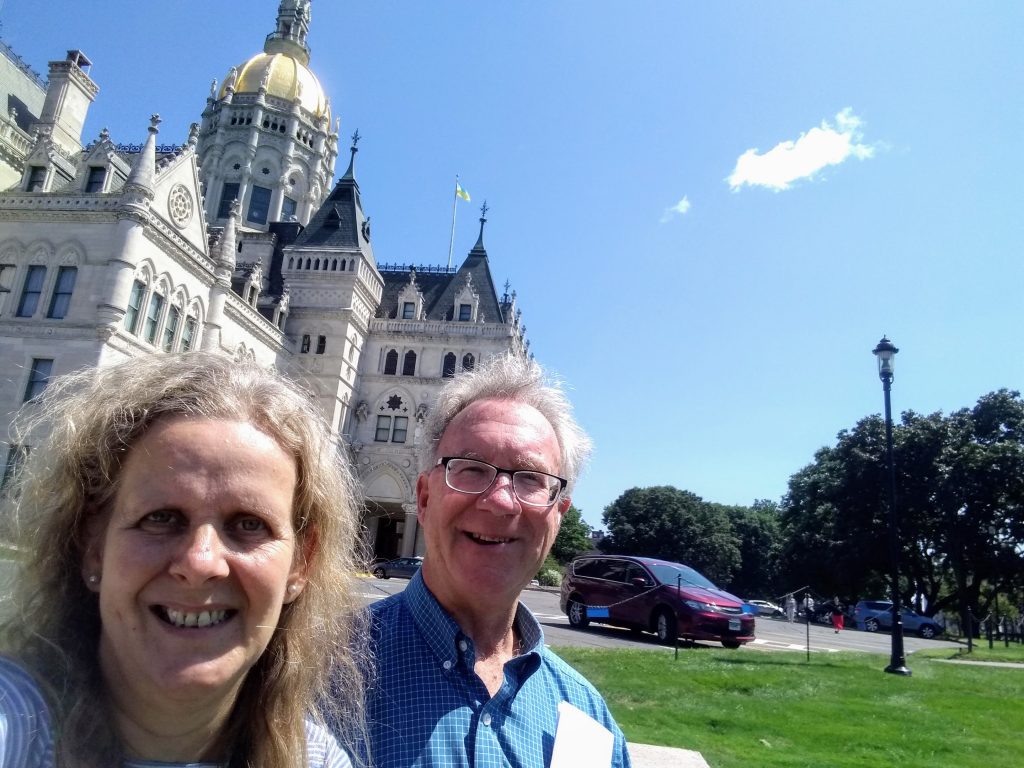 Our Carpe Diem at the Connecticut Capitol. State House Selfie! Find out ten interesting Connecticut Capitol facts. 