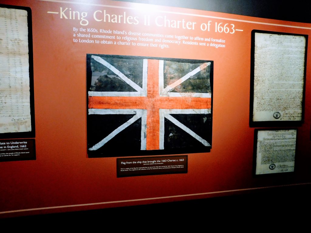 King Charles Charter of 1663
in the Rhode Island State House in Providence, RI