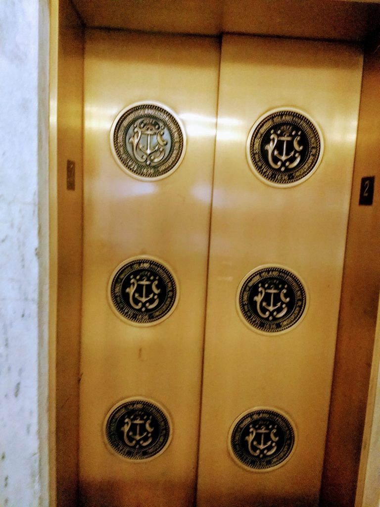 Elevator doors in the Rhode Island state house. 