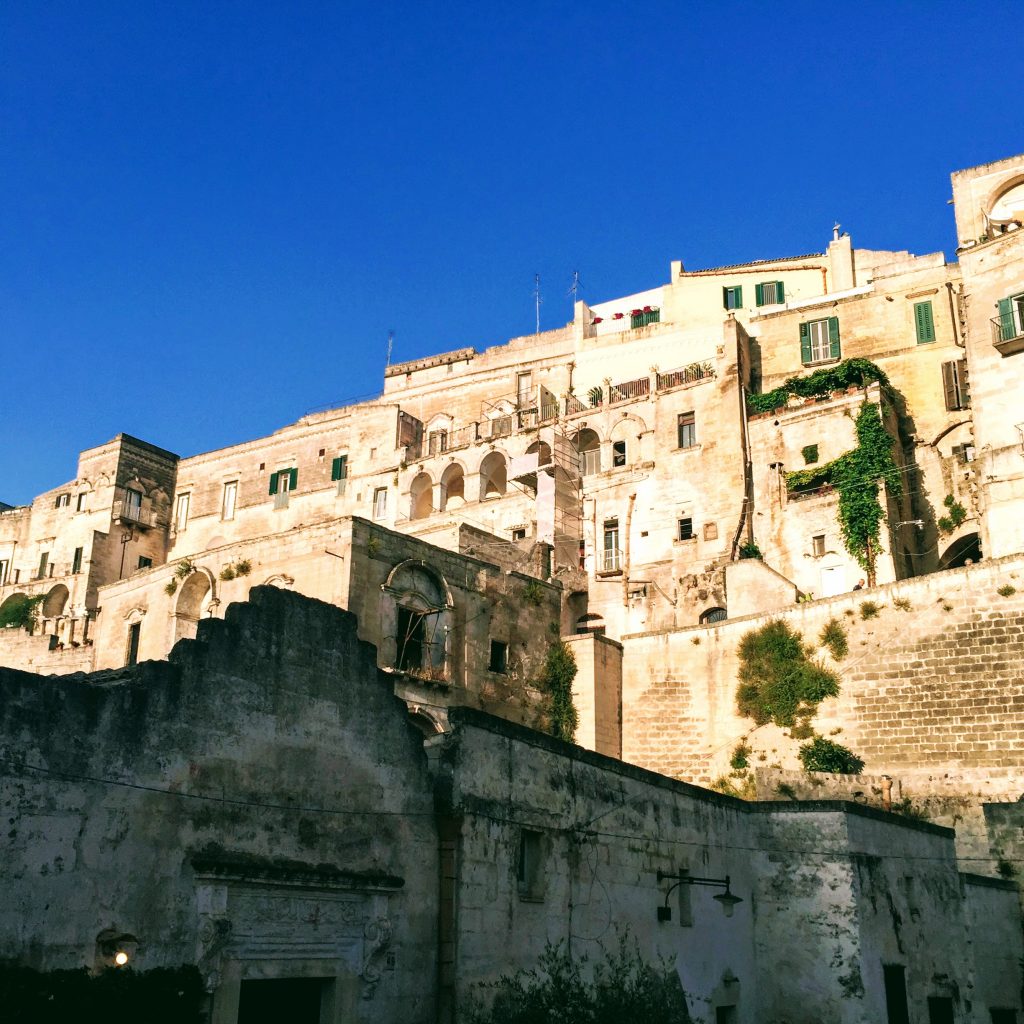 Buildings in Matera, built to house the people who got moved from their caves