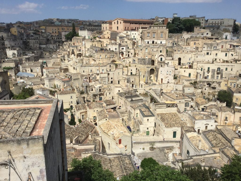 Looking out over the city of Matera