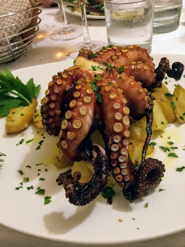 Delicious looking, well prepared octopus in Matera.