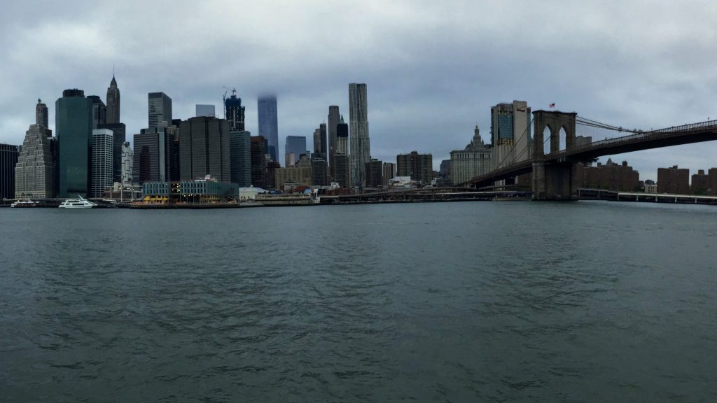 View of New York City with Brooklyn Bridge