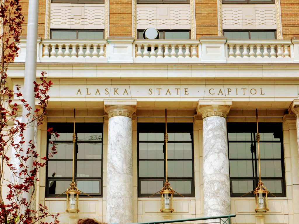 Alaska State Capitol front
Fun fact: it took them a while to build the capitol so they would rent rooms around the city for their government. 