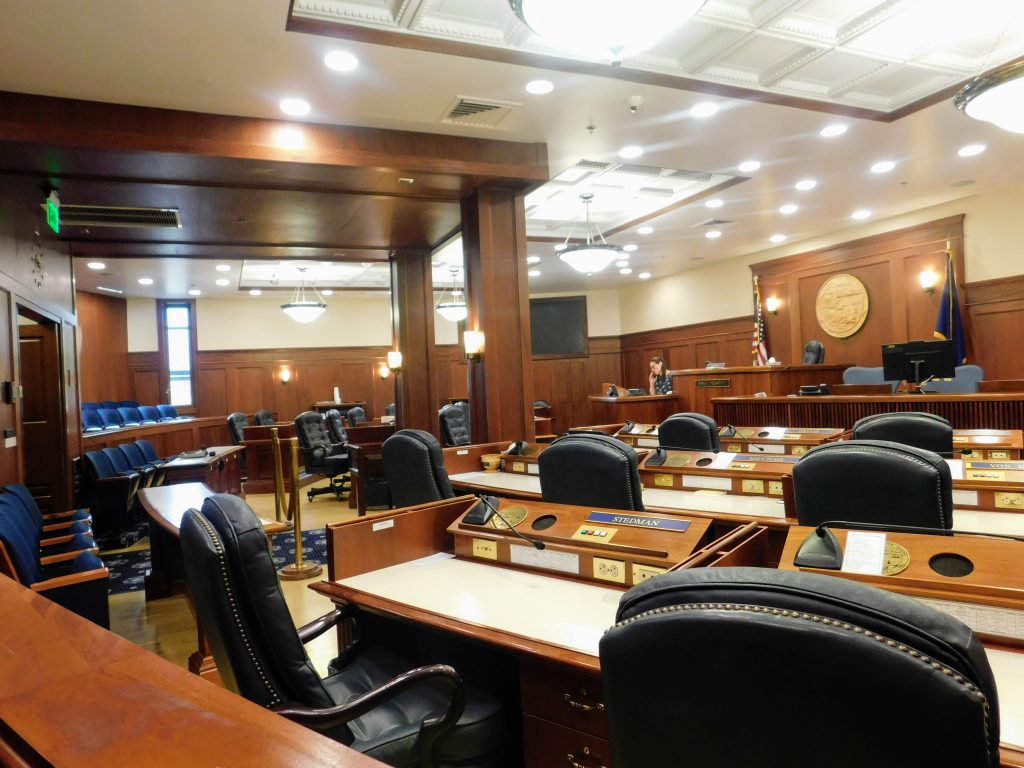 Legislative room in the Alaskan Capitol
Cool fact: they used to be in rented rooms before the capitol was built.