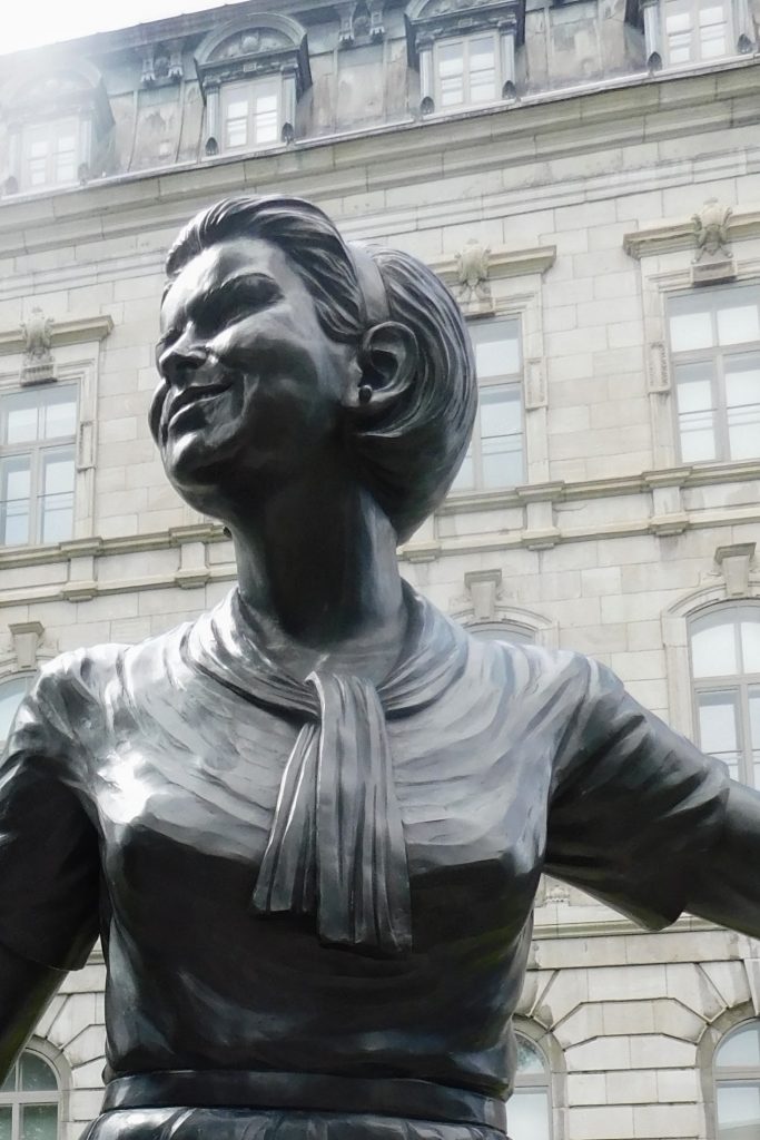 Statue of the first woman elected to the Quebec National Assembly. 