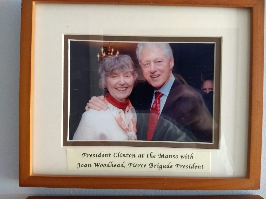 President Bill Clinton at the Pierce Manse, the Franklin Pierce house.