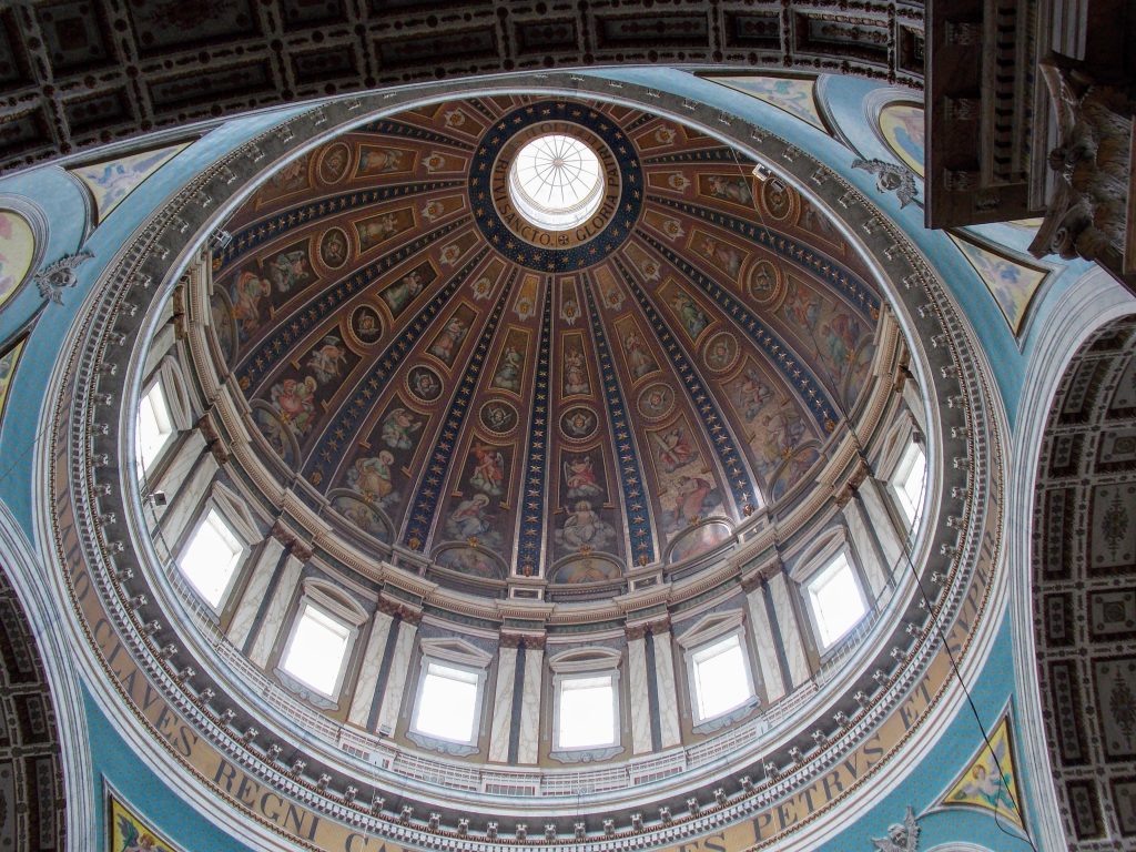 Interior of the dome. St Peter's replica in Oudenbosch, A Dutch Vatican