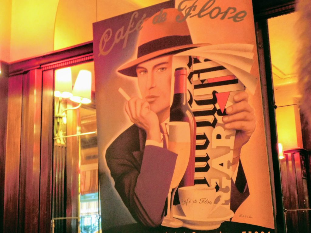 Cafe de Flore 
guy with  cigarette