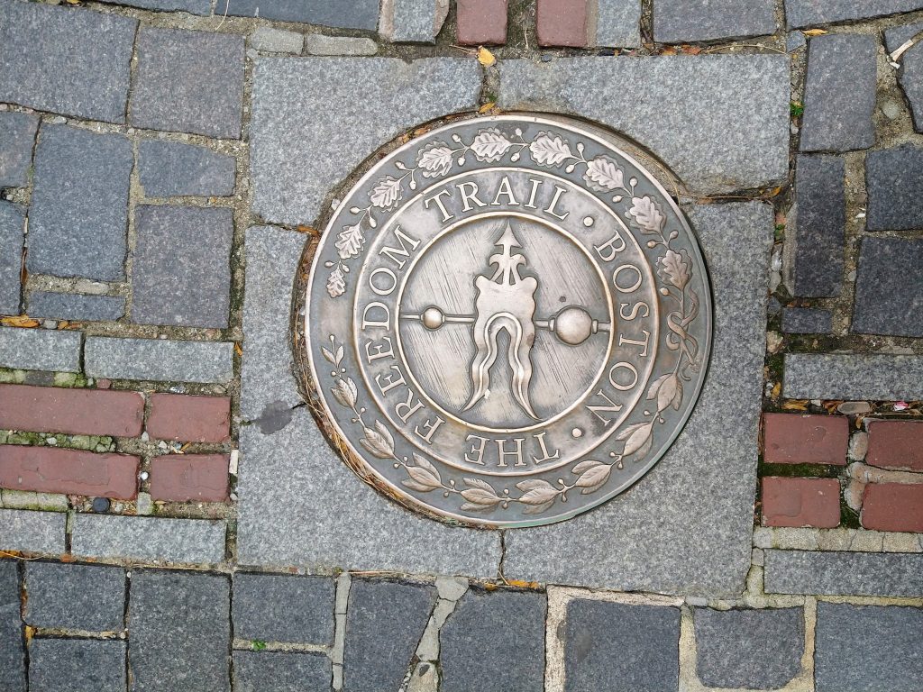 The Boston Freedom Trail
Marker in front of the Old State House
