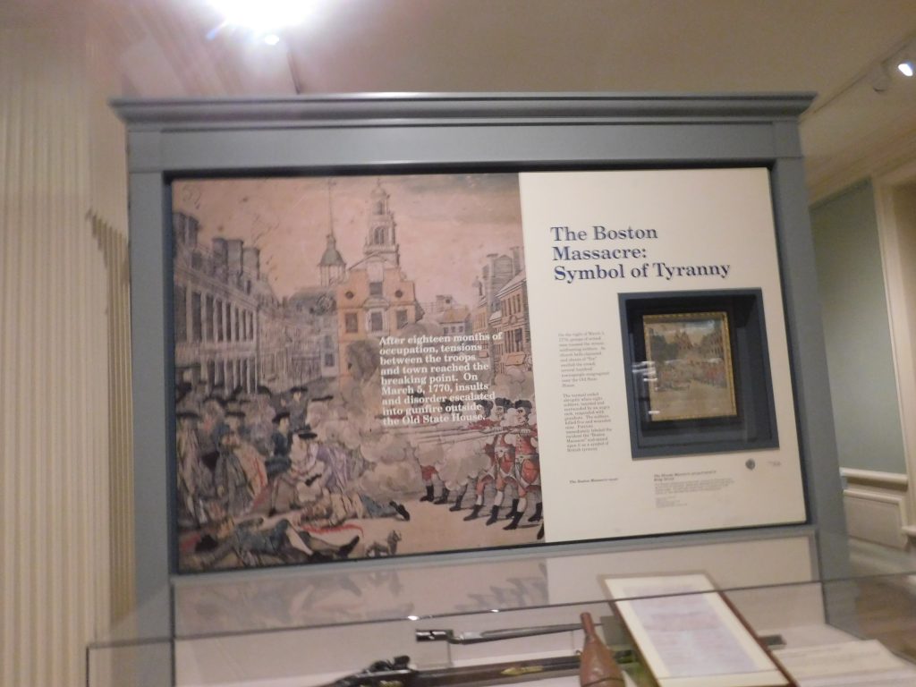 Boston Massacre exhibit in the Old State House