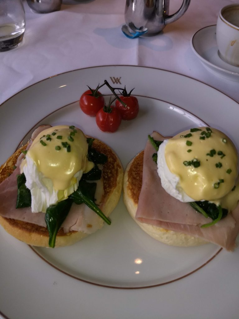 Breakfast at the Waldorf Astoria Amsterdam: Eggs Benedict