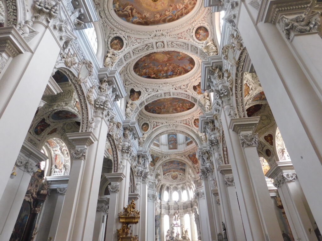 Beautiful view of the inside of one of the churches in Passau. One of the top things to do there!