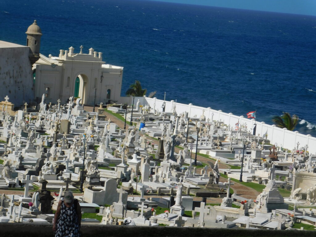 Cemetery next to one of the forts in San Juan, Porto Rico